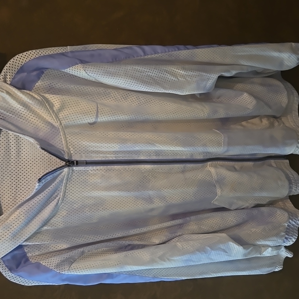 Nike Light Purple and White Mesh Jacket